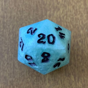 Handmade sharp-edge resin dice set for DnD, D&D, dungeons and dragons