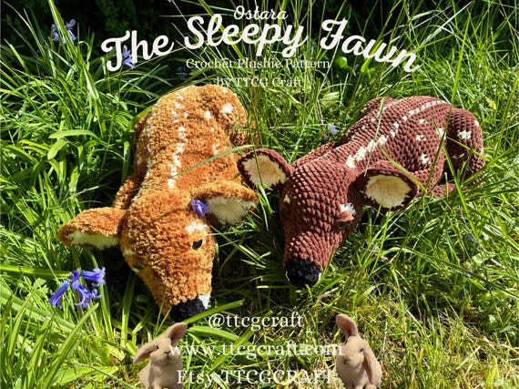 Ostara, the Sleepy Fawn Plushie Crochet Pattern - Etsy