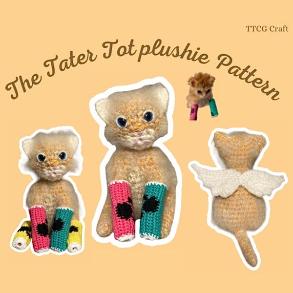 The Tater Tot plushie crochet Pattern