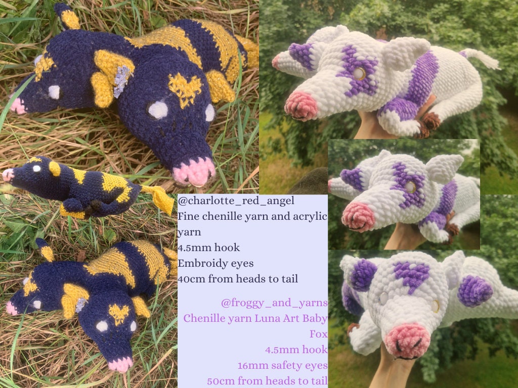 SOOR PLOOM♡Crochet Collar milk Low-sew Crochet Mushroom Lovey Snuggler Safety Blanket: Milo