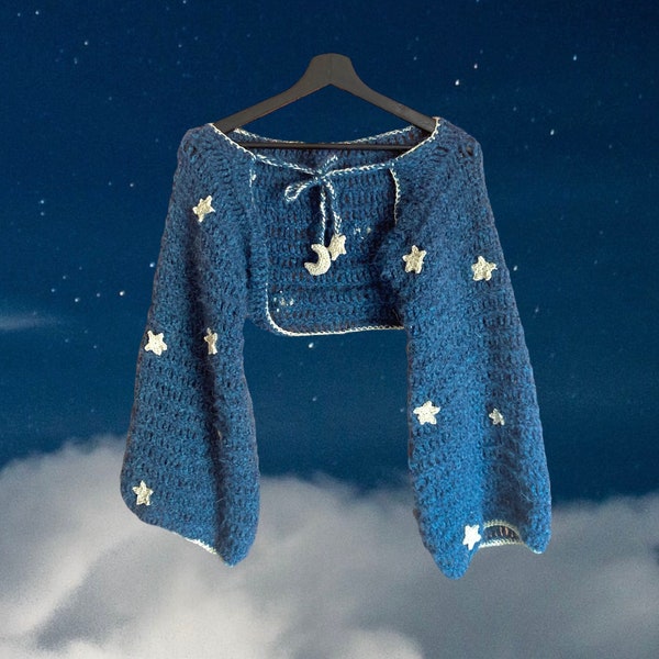 Blue Star crochet shrug