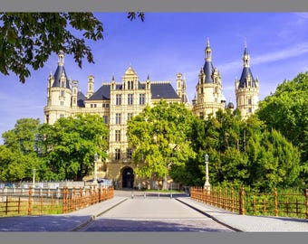 Schwerin Castle Germany Print | Fairytale Palace Architecture Photography | European Travel Wall Art