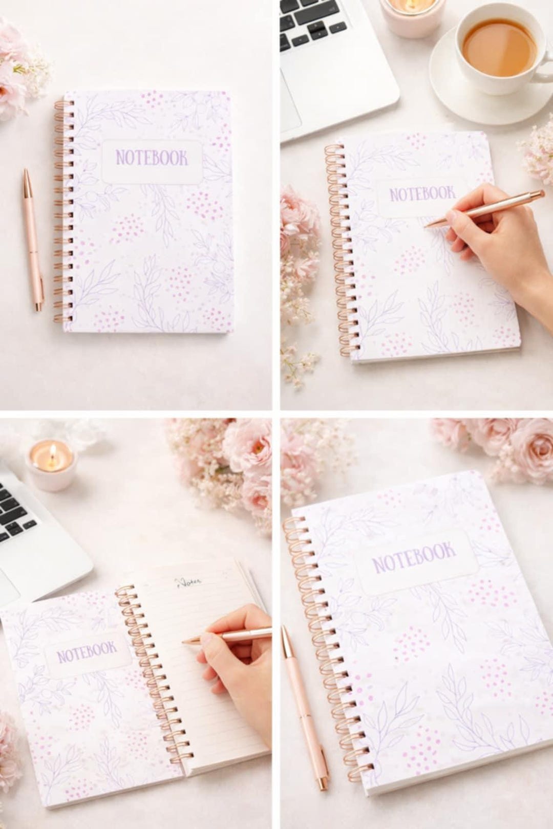 Floral Minimal Notebook | Daily Planner With To-do List & Priorities ...