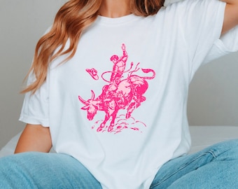 Pink Cowboy Valentine's Day DTF Transfer, Ready to Press