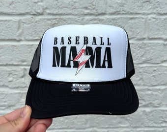 Baseball Mama Bolt Game Day Trucker Hat