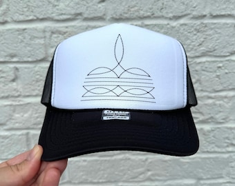 Cowboy Boot Stitch Trucker Hat