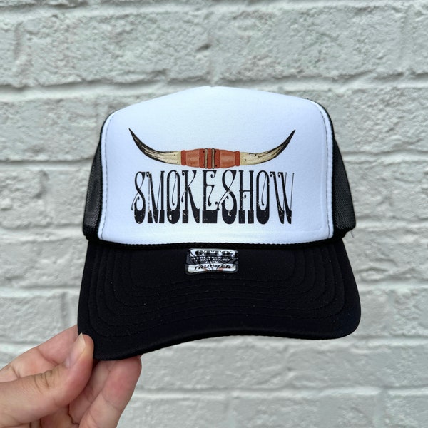 Smokeshow Longhorn Hat DTF Transfer, Ready to Press DTF Transfers - Direct to Film Transfers - DTF Print - Western