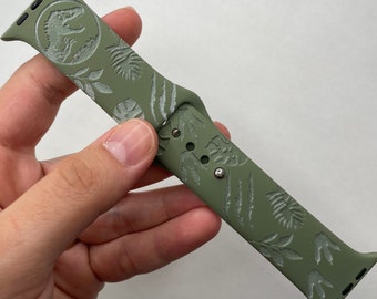 Dino Engraved Silicone Watch Band