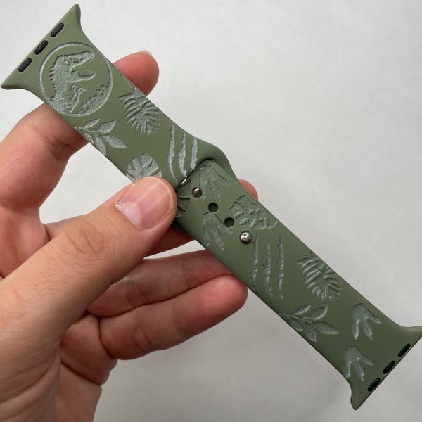 Dino Engraved Silicone Watch Band