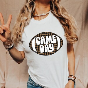 Checker Football Game Day DTF Transfer, Ready to Press DTF Transfers - Direct to Film Transfers - DTF Print - Western