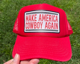 Make America Cowboy Again Hat, transfert DTF, prêt à presser, transferts DTF - Transferts directs sur film - Impression DTF - Western
