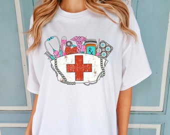 Nurse Turquoise DTF Transfer, Ready to Press