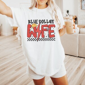 Blue Collar Wife DTF Transfer, Ready to Press DTF Transfers - Direct to Film Transfers - DTF Print - Western