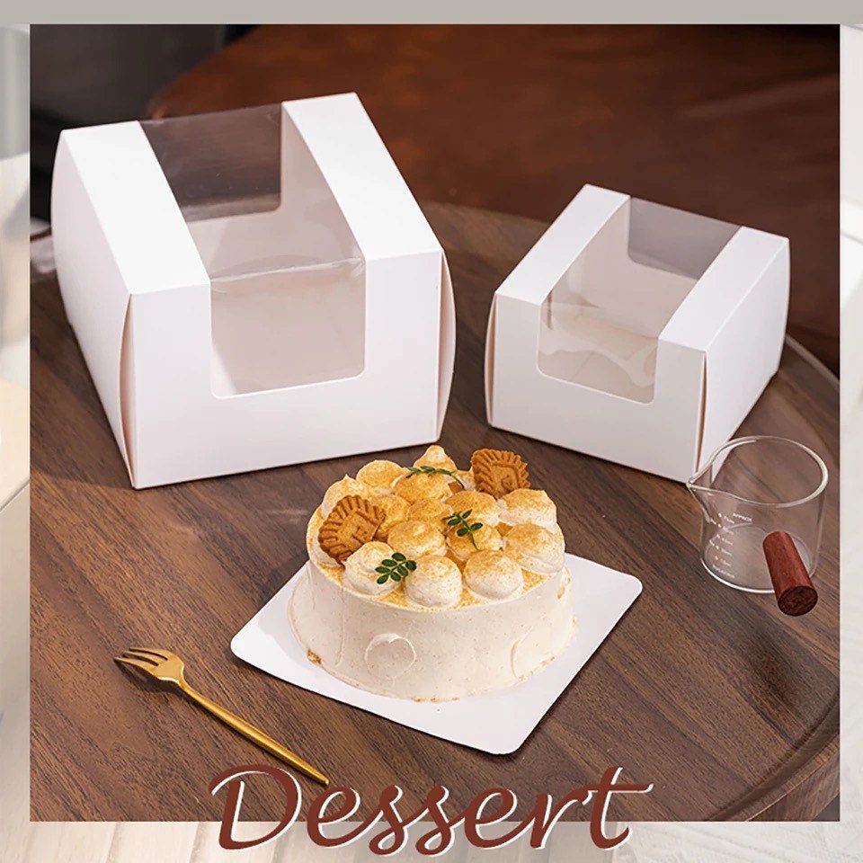 10pcs White Cardboard Cake Box Cupcake Packaging Gift Box Etsy Canada