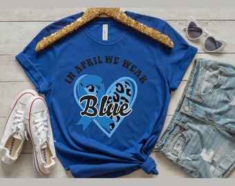 Autism Shirts, Autism Awareness TShirt, In April We Wear Blue, Autism Month, Autism Awareness Tee, Infinity Autism Mom, Autism Group