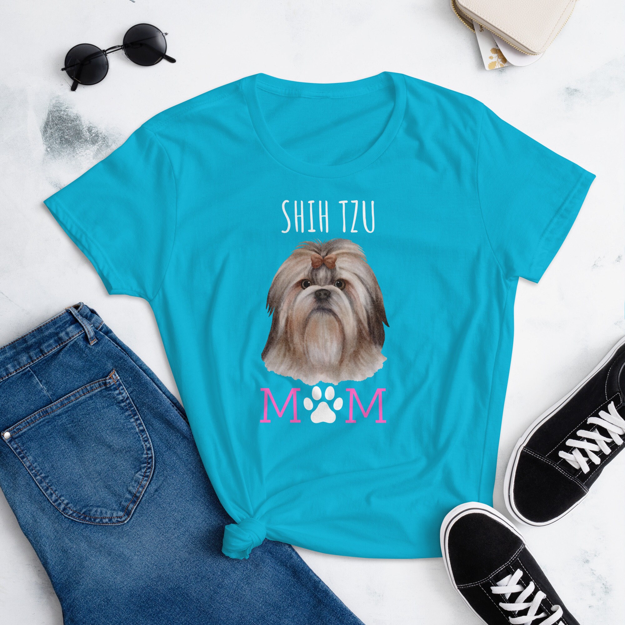 Shih Tzu Mom Dog Lover T-Shirt – Unisex Gift For Women & Men, Pet Owner Apparel - View #12