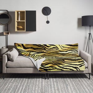 Throw Blanket - Tiger Print, Housewarming Gift, Home Decor