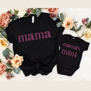 Mama Mini Shirt, Matching Mommy and Me Shirts, Mama and Mama&#39;s Mini Shirts, Mama and Mini Matching T-Shirts, Mother and Daughter Outfits