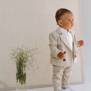 Boy's Suit Suits for Boys Toddler Suit Classic Suit for Kids Infant Set Ring Bearer Suit jacket, pants, bow tie image 1