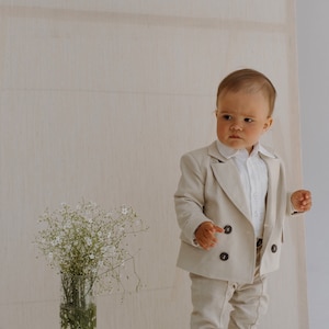 Boy's Suit Suits for Boys Toddler Suit Classic Suit for Kids Infant Set Ring Bearer Suit jacket, pants, bow tie image 2
