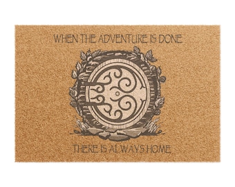 Adventure Awaits Doormat, Rustic Home Decor, Welcome Mat, Outdoor Rug, Housewarming Gift, Cozy Entryway Accessory
