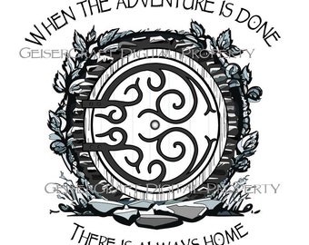 Hobbit door, Tolkien theme, middle earth, Bag End, Bilbo. Shire. Digital download svg png jpg