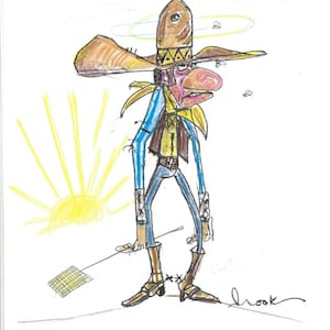 Cowboy with Flyswatter