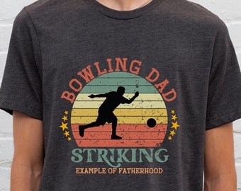 Bowling dad shirt funny vintage bowler father’s day gift bowling ball graphic tee tshirt for men fathers day bowling tee retro bowling shirt