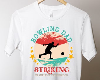 Bowling dad shirt funny vintage bowler father’s day gift bowling ball graphic tee tshirt for men fathers day bowling tee retro bowling shirt