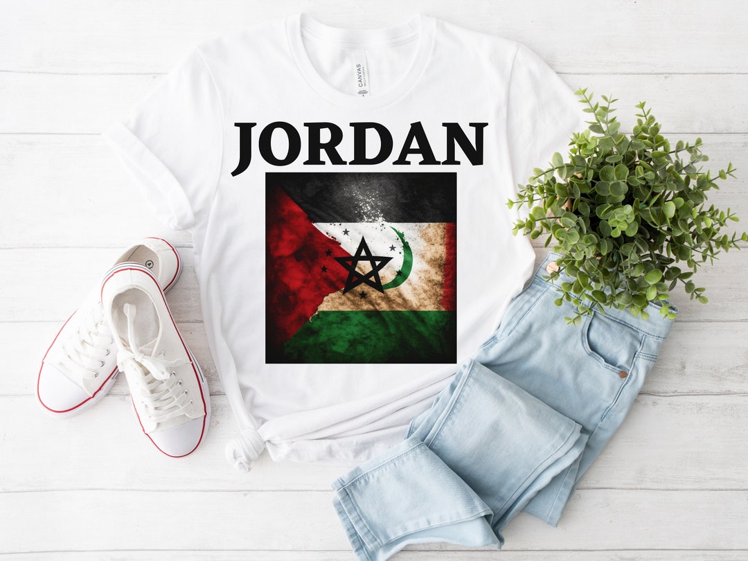 Jordan Tshirt Jordanian Tshirt Jordanian Flag Tee Jordan Etsy