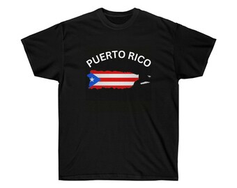 Puerto Rico with Flag Colored T-Shirt