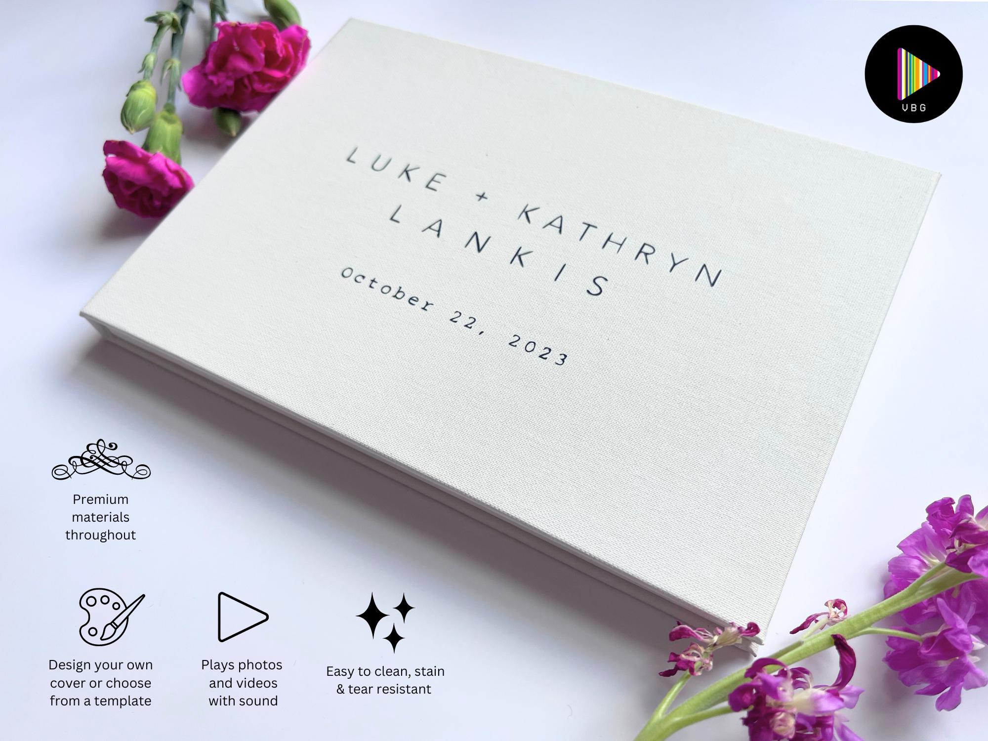 Personalized Wedding Video Book | Digital Wedding Video Album |Personalized Gifts | Perfect Wedding Anniversary Gift | Book that plays video