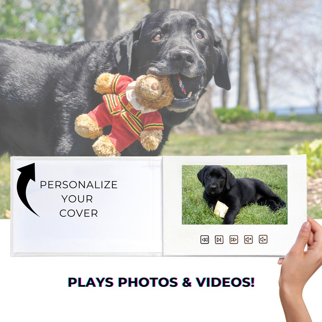Personalized Pet Memory Book, Digital Picture Frame That Plays Photos
