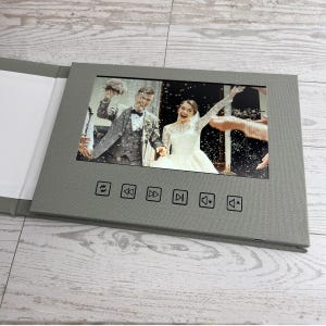 Personalized Wedding Video Book | 4GB Digital Wedding Video Album | Perfect Personalized Wedding or Anniversary Gift | Book that plays video