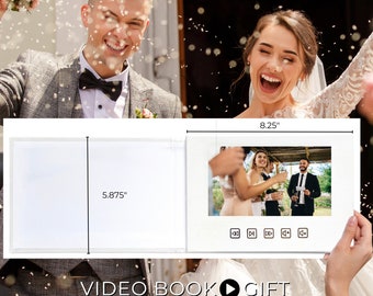 Personalized Wedding Video Album | Digital Wedding Video Book | Personalized Wedding Gift | Perfect Anniversary Gift | Book that plays video