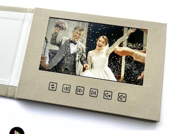 Personalized Wedding Video Book |  Wedding Video Frame | Personalized Wedding Book that plays video & photos | Digital Frame for Wedding 4GB