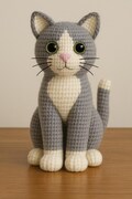 Crochet Cat Pattern Cat Pillow Crochet Pattern Plush Kitty Pillow Pattern Cute Amigurumi PDF Plushie Lovey Pattern English PDF pattern product logo