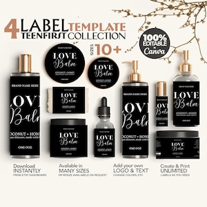 Editable Cosmetic Labels: DIY Skincare & Candle Branding (Digital Download)
