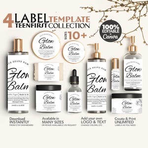 Editable Cosmetic Label Template: DIY Skincare Canva Label (Digital Download)