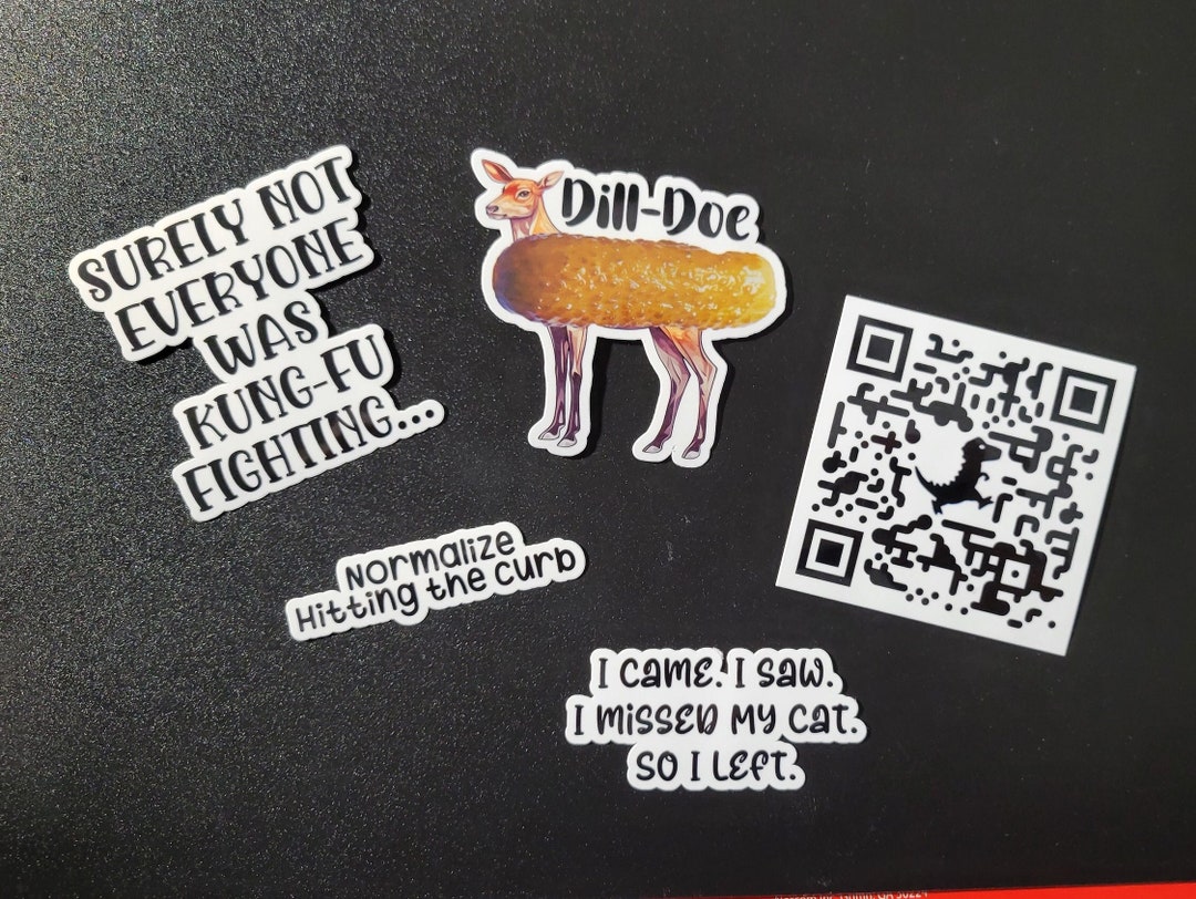 10 Memetastic Sticker Collection Dilldoe, Kungfu Fighting, Rick Roll