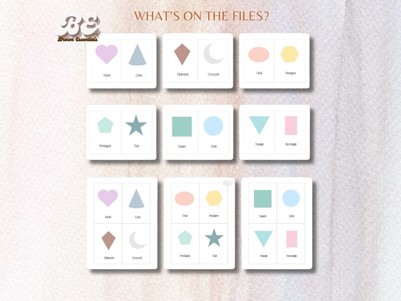 Printable Shapes Flash Cards Kids Educational Leaning - Etsy