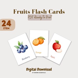 Tarjetas didácticas de frutas en PDF imprimibles: materiales educativos ...