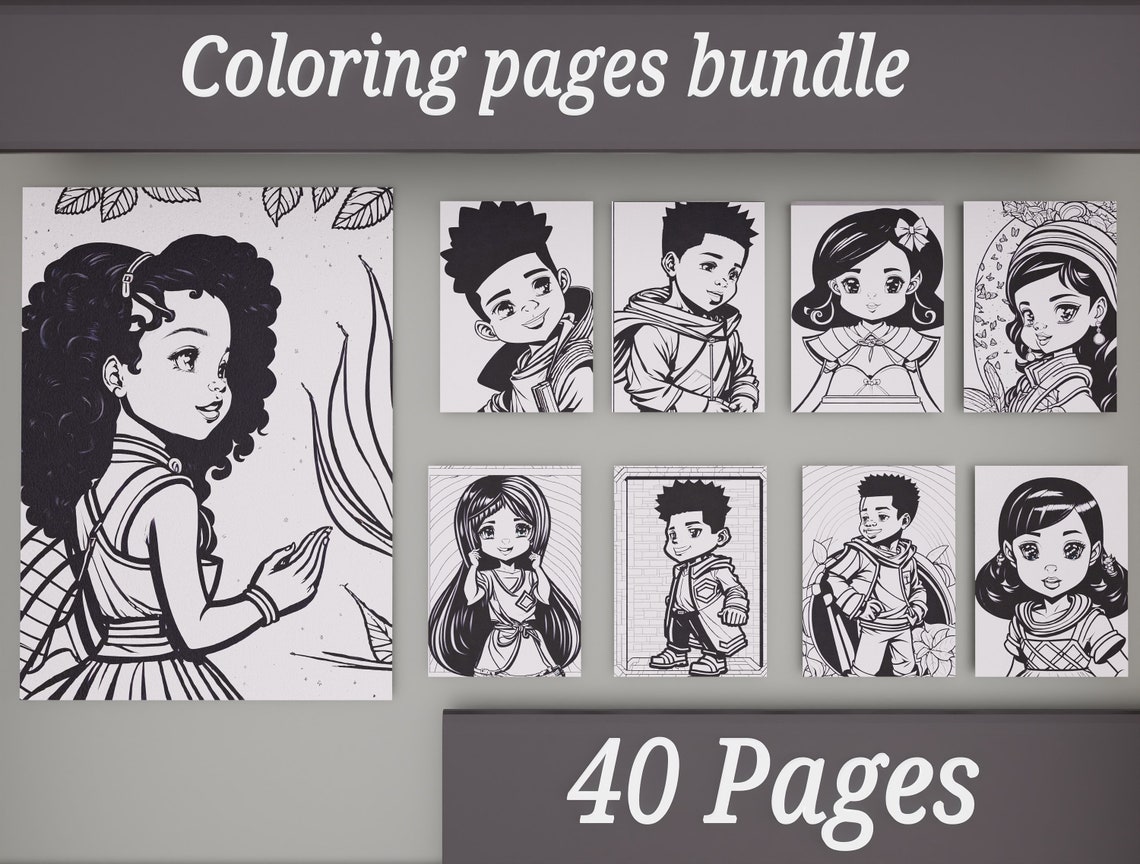 40 African American Coloring Pages for Digital Print Art - Etsy