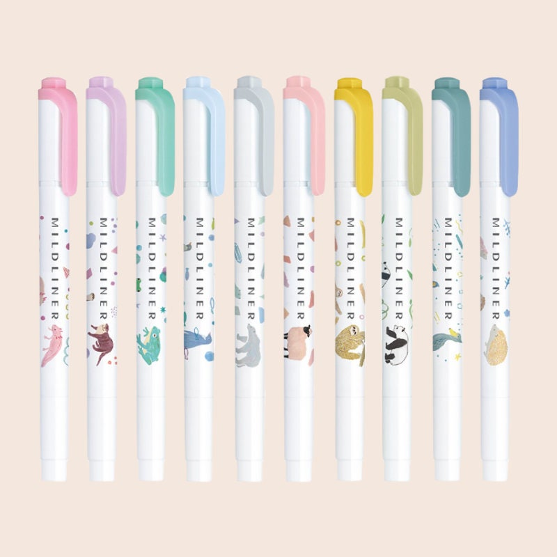 25 Zebra Mildliner Highlighters, Japanese Import Kawaii Cute Pens Zebra All  Colors Highlighter Mildliner, Marker 