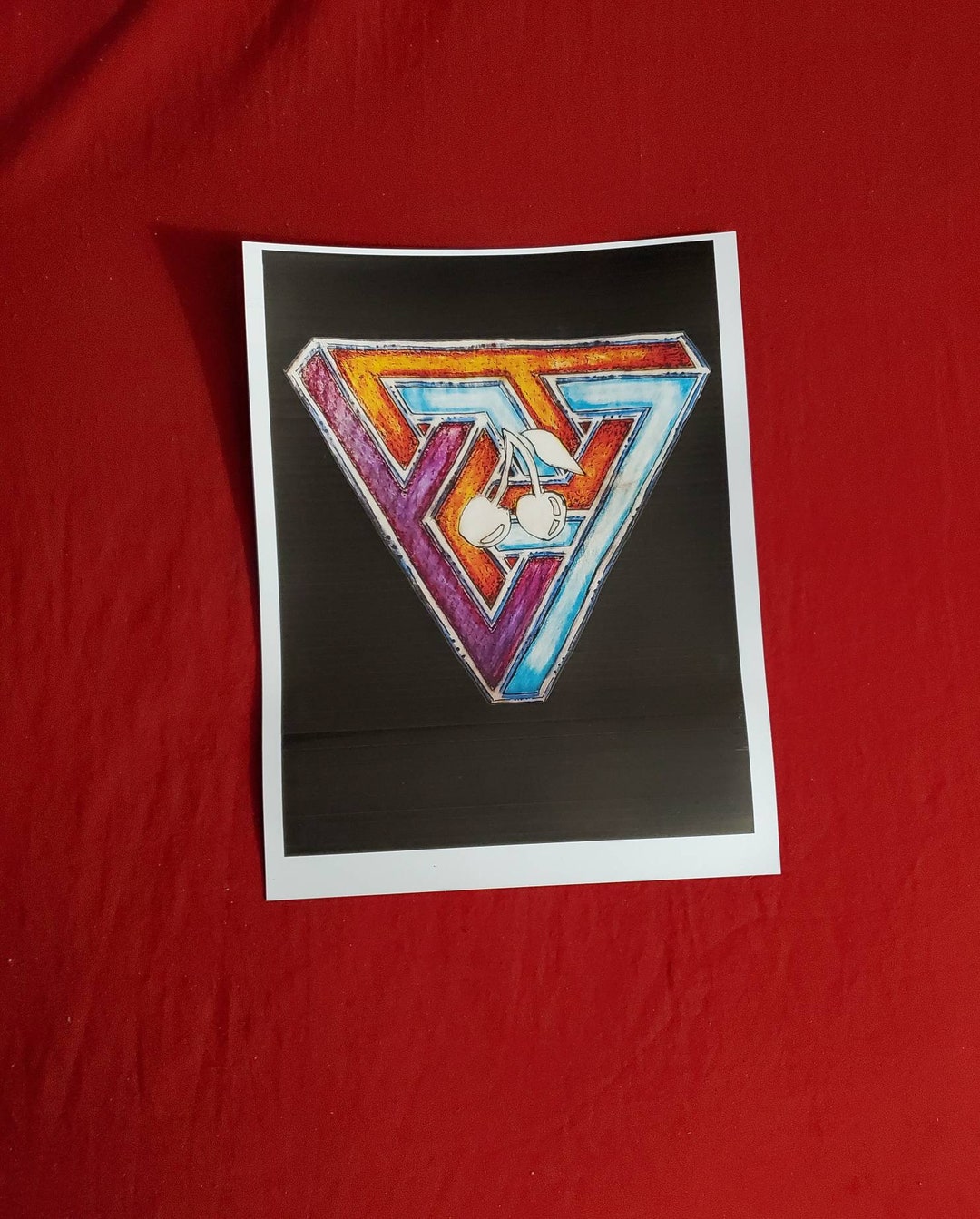 Sacred Geometry Interlocking Triangle Print Etsy