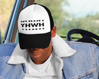 Christian Trucker Hat Yahweh Cap Jesus Lord Ballcap Cool Christian Gift For Believer Saved Hat