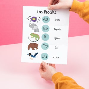 Espanhol como Segunda Língua: Páginas Educacionais de Vogais para Crianças - Download Digital (Las Vocales)
