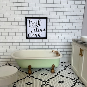 Miniature dollhouse sign