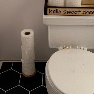 Dollhouse toilet paper stand