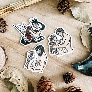 Queen of All Fae Couple Stickers - Eco Friendly Vinyl Stickers